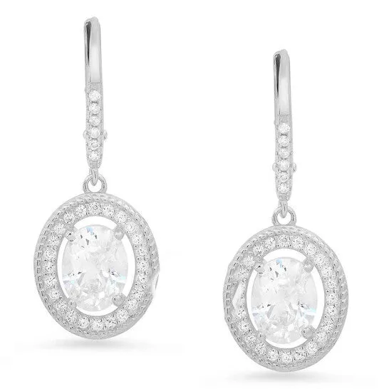 JMS always Earrings Original Kylie Harper Sterling Silver Twisted Rope Cubic Zirconia CZ Halo Leverback Earrings JMS always Earrings Original Kylie Harper Sterling Silver Twisted Rope Cubic Zirconia CZ Halo Leverback Earrings