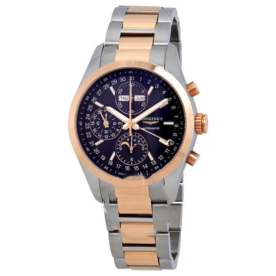 JMS always Earrings Original Longines Conquest Classic Black Dial Chronograph Stainless Steel and 18K Rose Gold Mens Watch L27985527 JMS always Earrings Original Longines Conquest Classic Black Dial Chronograph Stainless Steel and 18K Rose Gold Mens Watch L27985527