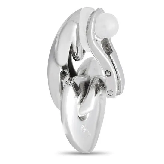 JMS always Earrings Original PreOwned Chaumet 18K White Gold Heart Clip On Earrings JMS always Earrings Original PreOwned Chaumet 18K White Gold Heart Clip On Earrings
