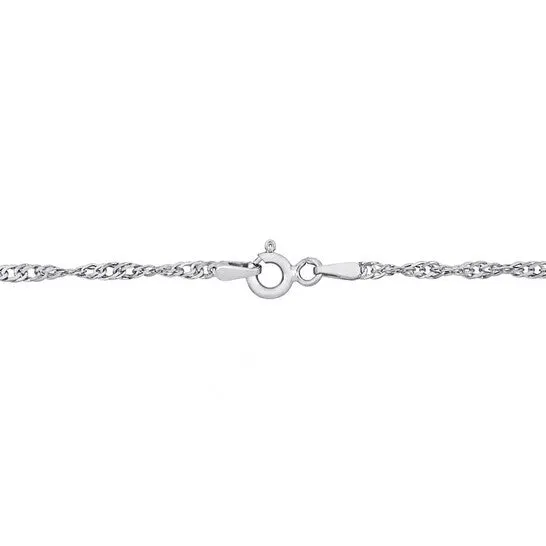 JMS always Necklaces Original AMOUR 19mm Diamondcut Singapore Necklace In 14K White Gold 16 In JMS always Necklaces Original AMOUR 19mm Diamondcut Singapore Necklace In 14K White Gold 16 In