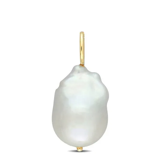 JMS always Necklaces Original AMOUR 1314mm Baroque Freshwater Cultured Pearl Pendant In Yellow Plated Sterling Silver no Chain JMS always Necklaces Original AMOUR 1314mm Baroque Freshwater Cultured Pearl Pendant In Yellow Plated Sterling Silver no Chain