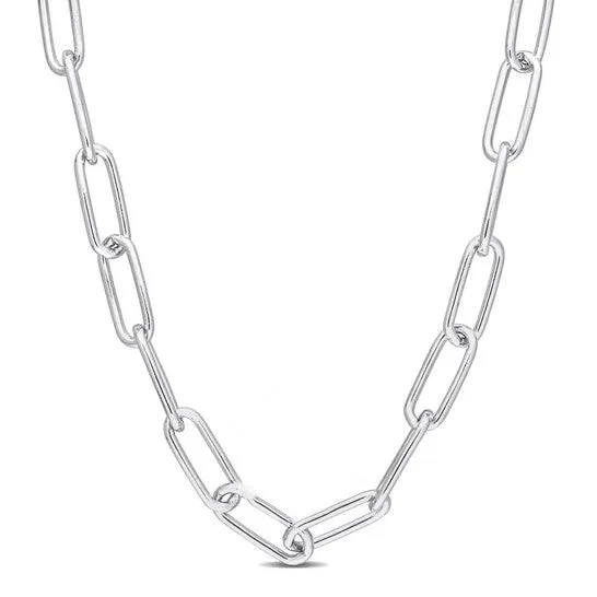 JMS always Necklaces Original AMOUR 6mm Paperclip Chain Necklace In Sterling Silver 18 In JMS always Necklaces Original AMOUR 6mm Paperclip Chain Necklace In Sterling Silver 18 In