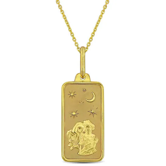 JMS always Necklaces Original AMOUR Aquarius Horoscope Necklace In 10K Yellow Gold JMS always Necklaces Original AMOUR Aquarius Horoscope Necklace In 10K Yellow Gold