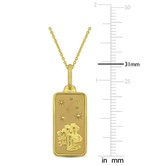 JMS always Necklaces Original AMOUR Aquarius Horoscope Necklace In 10K Yellow Gold JMS always Necklaces Original AMOUR Aquarius Horoscope Necklace In 10K Yellow Gold