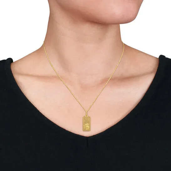 JMS always Necklaces Original AMOUR Aquarius Horoscope Necklace In 10K Yellow Gold JMS always Necklaces Original AMOUR Aquarius Horoscope Necklace In 10K Yellow Gold
