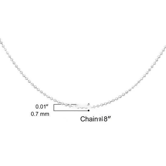JMS always Necklaces Original Haus of Brilliance 925 Sterling Silver 07mm Slim and Dainty Unisex 18 Inch Ball Bead Chain Necklace JMS always Necklaces Original Haus of Brilliance 925 Sterling Silver 07mm Slim and Dainty Unisex 18 Inch Ball Bead Chain Necklace
