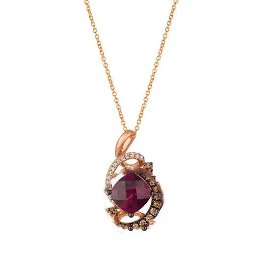 JMS always Necklaces Original Le Vian Ladies Raspberry Rhodolite Pendant in 14K Strawberry Gold JMS always Necklaces Original Le Vian Ladies Raspberry Rhodolite Pendant in 14K Strawberry Gold
