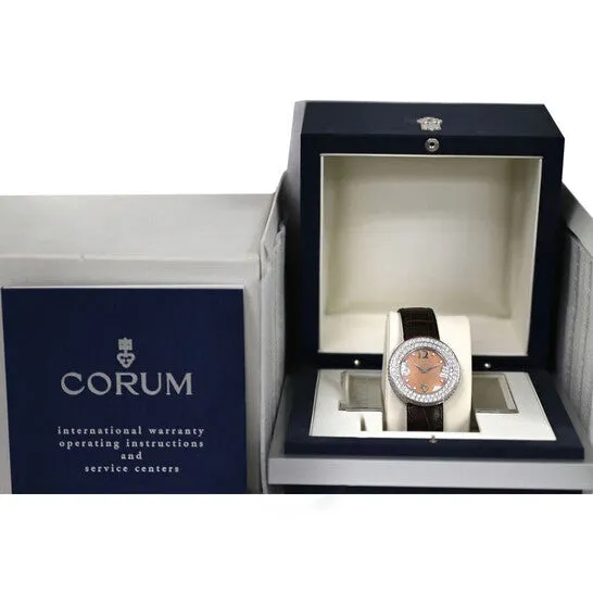 JMS always Original Preowned Corum Full Moon Quartz Diamond Brown Dial Ladies Watch 2484069 Watches JMS always Original Preowned Corum Full Moon Quartz Diamond Brown Dial Ladies Watch 2484069 Watches