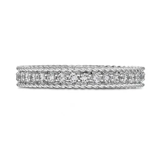 JMS always Original Roberto Coin 18K White Gold Diamond Symphony Princess Ring Rings JMS always Original Roberto Coin 18K White Gold Diamond Symphony Princess Ring Rings