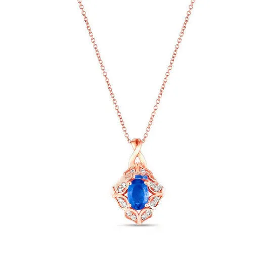 JMS always PreStyled Sets Original Le Vian Blueberry Sapphire Pendant set in 14K Strawberry Gold JMS always PreStyled Sets Original Le Vian Blueberry Sapphire Pendant set in 14K Strawberry Gold