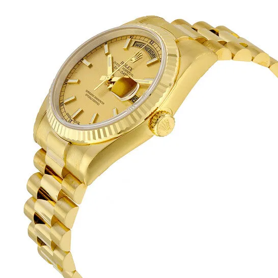 JMS always PreStyled Sets Original Rolex DayDate Champagne Dial 18K Yellow Gold President Automatic Mens Watch 118238CSP JMS always PreStyled Sets Original Rolex DayDate Champagne Dial 18K Yellow Gold President Automatic Mens Watch 118238CSP