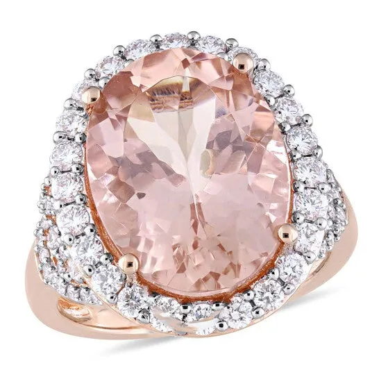 JMS always Rings Original 9 34 CT TGW OvalCut Morganite Ring