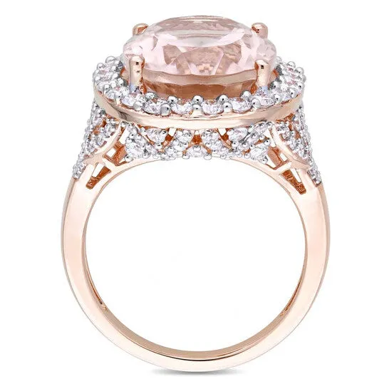 JMS always Rings Original 9 34 CT TGW OvalCut Morganite Ring JMS always Rings Original 9 34 CT TGW OvalCut Morganite Ring