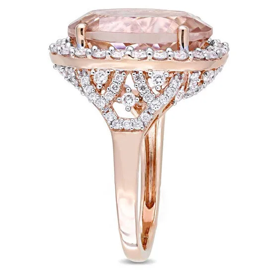 JMS always Rings Original 9 34 CT TGW OvalCut Morganite Ring JMS always Rings Original 9 34 CT TGW OvalCut Morganite Ring