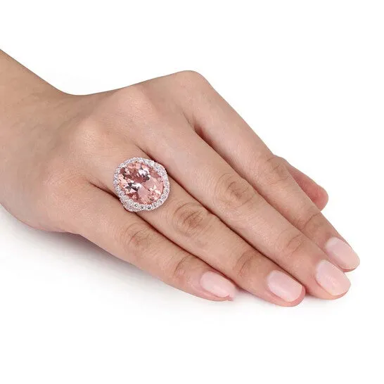 JMS always Rings Original 9 34 CT TGW OvalCut Morganite Ring JMS always Rings Original 9 34 CT TGW OvalCut Morganite Ring