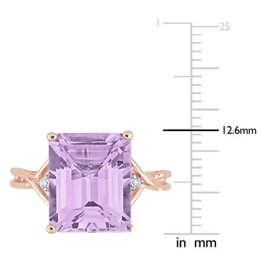 JMS always Rings Original Amour 5 78 CT TGW Rose de France and White Topaz Cocktail Ring in Rose Plated Sterling Silver JMS always Rings Original Amour 5 78 CT TGW Rose de France and White Topaz Cocktail Ring in Rose Plated Sterling Silver