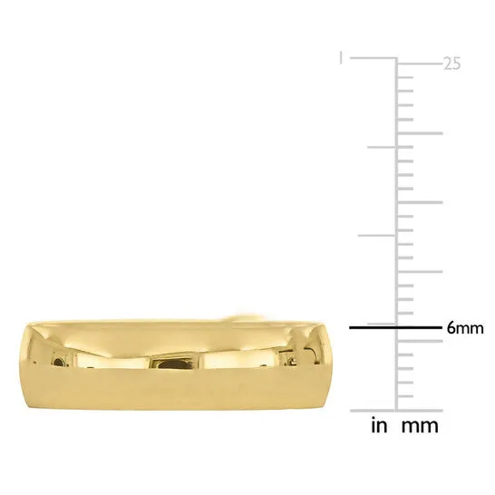 JMS always Rings Original Amour 6mm Polished Finish Wedding Band in 14k Yellow Gold JMS always Rings Original Amour 6mm Polished Finish Wedding Band in 14k Yellow Gold