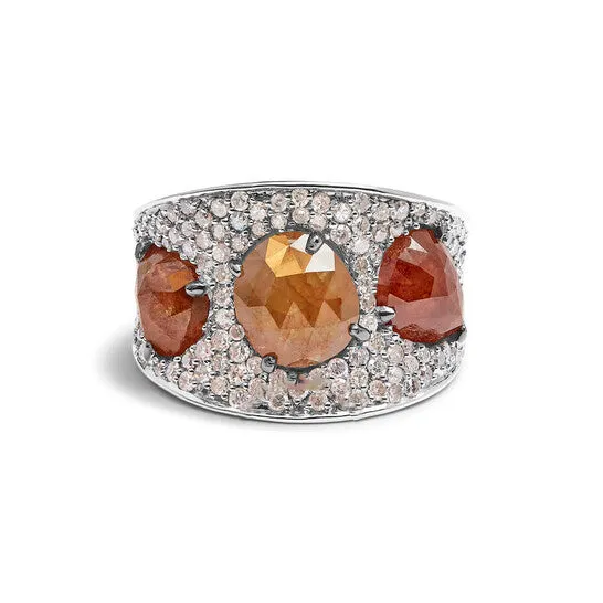 JMS always Rings Original Haus of Brilliance 14K White Gold 700 Cttw Fancy Color Rose Cut Diamond 3 Stone Pave Style Ring Band Fancy Color I1I2 Clarity JMS always Rings Original Haus of Brilliance 14K White Gold 700 Cttw Fancy Color Rose Cut Diamond 3 Stone Pave Style Ring Band Fancy Color I1I2 Clarity