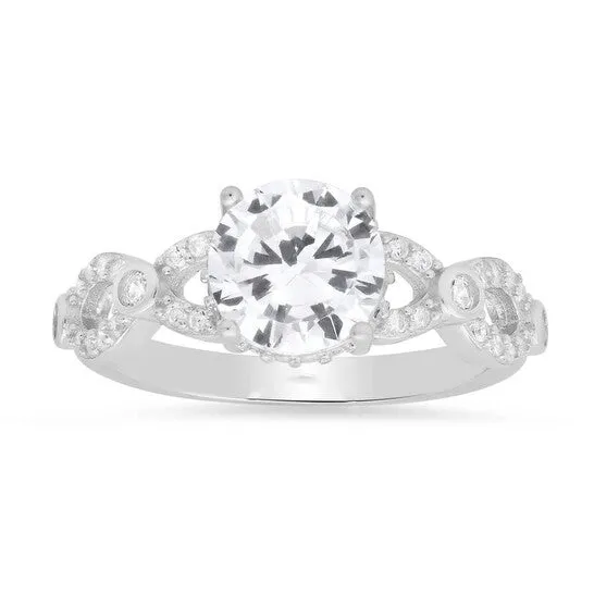 JMS always Rings Original Kylie Harper Sterling Silver Roundcut Cubic Zirconia CZ Ring JMS always Rings Original Kylie Harper Sterling Silver Roundcut Cubic Zirconia CZ Ring