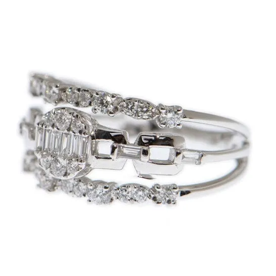 JMS always Rings Original New J Collection Fine Jewellery Ring W Diamond26 Rddi 050 Ct8 Bagdibag 018 Ct18kw 475 Gm 18kt White Gold Silver JMS always Rings Original New J Collection Fine Jewellery Ring W Diamond26 Rddi 050 Ct8 Bagdibag 018 Ct18kw 475 Gm 18kt White Gold Silver