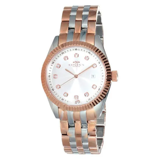 JMS always Rings Original Oniss Shine Silver Dial Two Tone Stainless Steel Unisex Watch ON6669LTTSL JMS always Rings Original Oniss Shine Silver Dial Two Tone Stainless Steel Unisex Watch ON6669LTTSL