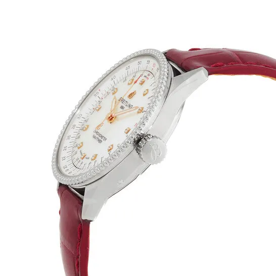 JMS always Watches Original Breitling Navitimer Automatic Chronometer Diamond White Mother of Pearl Dial Ladies Watch A17395211A1P6 JMS always Watches Original Breitling Navitimer Automatic Chronometer Diamond White Mother of Pearl Dial Ladies Watch A17395211A1P6