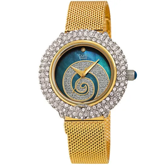JMS always Watches Original Burgi Swirl Quartz Diamond Blue Dial Ladies Watch BUR259YGBU JMS always Watches Original Burgi Swirl Quartz Diamond Blue Dial Ladies Watch BUR259YGBU