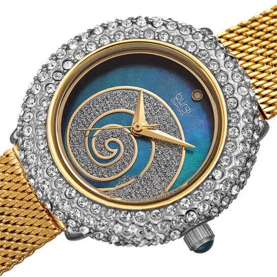 JMS always Watches Original Burgi Swirl Quartz Diamond Blue Dial Ladies Watch BUR259YGBU JMS always Watches Original Burgi Swirl Quartz Diamond Blue Dial Ladies Watch BUR259YGBU