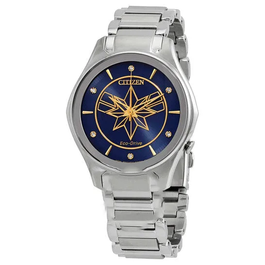JMS always Watches Original Citizen Captain Marvel EcoDrive Crystal Blue Dial Ladies Watch EM059658W JMS always Watches Original Citizen Captain Marvel EcoDrive Crystal Blue Dial Ladies Watch EM059658W
