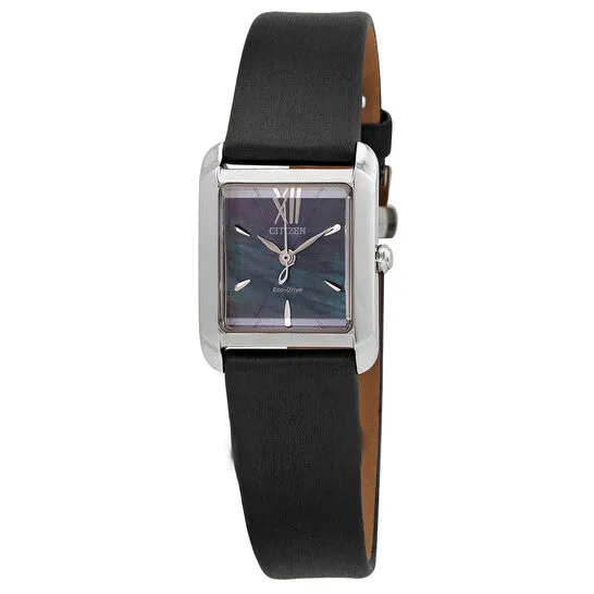 JMS always Watches Original Citizen EcoDrive Blue Mother of Pearl Black Leather Ladies Watch EW555016N JMS always Watches Original Citizen EcoDrive Blue Mother of Pearl Black Leather Ladies Watch EW555016N