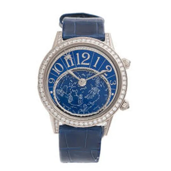 JMS always Watches Original Jaeger LeCoultre RendezVous Celestial Blue Dial Alligator Leather Automatic Ladies Watch Q3483590 JMS always Watches Original Jaeger LeCoultre RendezVous Celestial Blue Dial Alligator Leather Automatic Ladies Watch Q3483590