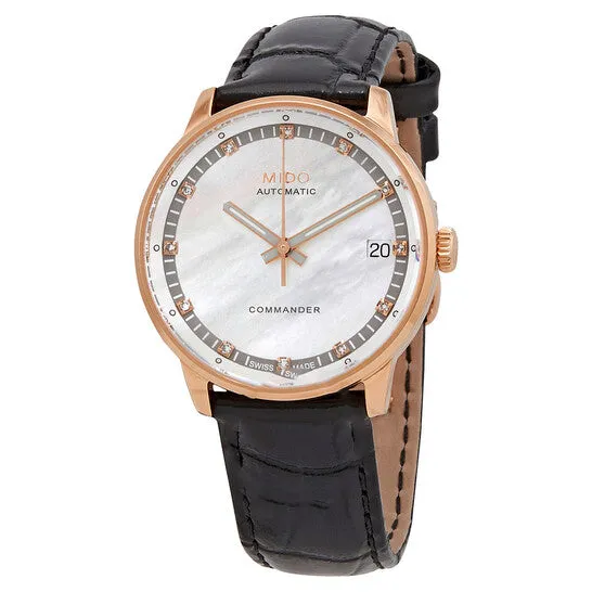 JMS always Watches Original Mido Comander II Automatic Diamond Mother of Pearl Dial Ladies Watch M0162073611680 JMS always Watches Original Mido Comander II Automatic Diamond Mother of Pearl Dial Ladies Watch M0162073611680