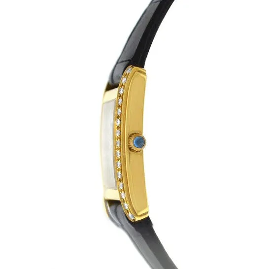 JMS always Watches Original Preowned Tourneau Super Oro Quadro Quartz Diamond Ladies Watch 1245625020600 JMS always Watches Original Preowned Tourneau Super Oro Quadro Quartz Diamond Ladies Watch 1245625020600