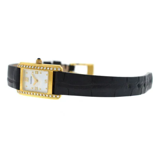 JMS always Watches Original Preowned Tourneau Super Oro Quadro Quartz Diamond Ladies Watch 1245625020600 JMS always Watches Original Preowned Tourneau Super Oro Quadro Quartz Diamond Ladies Watch 1245625020600