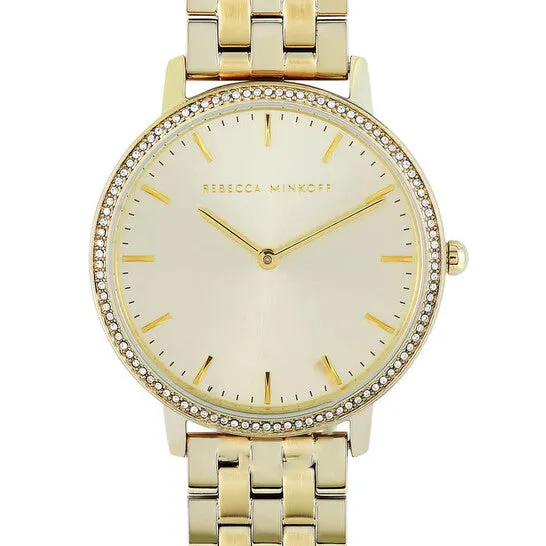 JMS always Watches Original Rebecca Minkoff Major Quartz Crystal Gold Dial Ladies Watch 2200348 JMS always Watches Original Rebecca Minkoff Major Quartz Crystal Gold Dial Ladies Watch 2200348