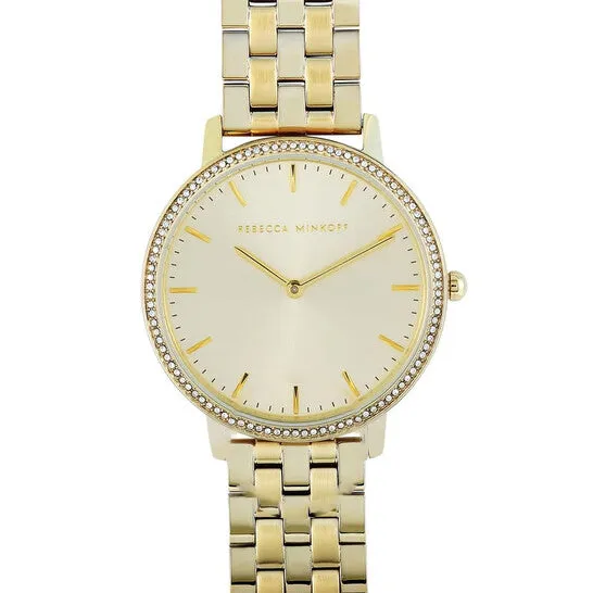 JMS always Watches Original Rebecca Minkoff Major Quartz Crystal Gold Dial Ladies Watch 2200348 JMS always Watches Original Rebecca Minkoff Major Quartz Crystal Gold Dial Ladies Watch 2200348