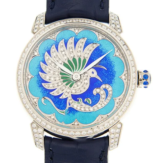 JMS always Watches Original Ulysse Nardin Classico Lady Automatic Diamond Blue Dial Ladies Watch 8150112PB