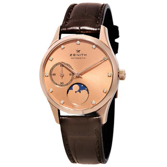 JMS always Watches Original Zenith Captain Ultra Thin Lady Moonphase 18kt Rose Gold Ladies Watch 18231069295C498 JMS always Watches Original Zenith Captain Ultra Thin Lady Moonphase 18kt Rose Gold Ladies Watch 18231069295C498