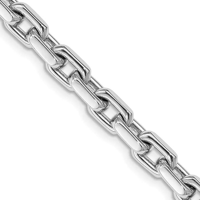 MDS Necklaces Solid 14K White Gold 24 inch 54mm Hand Polished Fancy Link with Lobster Clasp Chain Necklace MDS Necklaces Solid 14K White Gold 24 inch 54mm Hand Polished Fancy Link with Lobster Clasp Chain Necklace