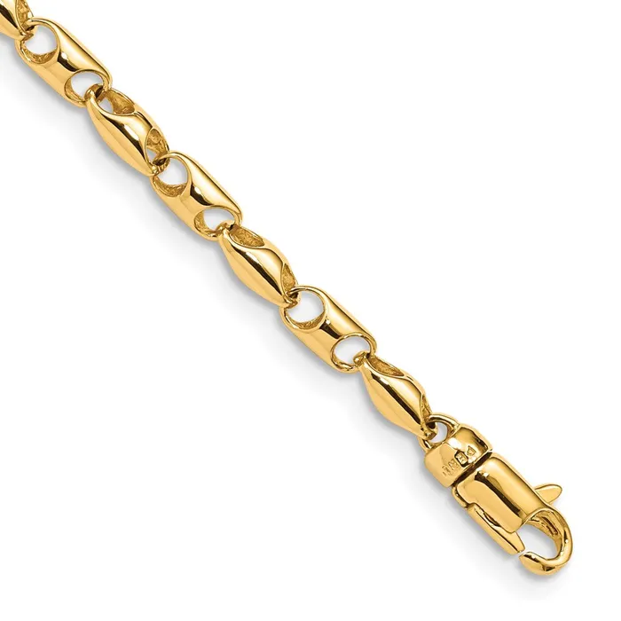 MDS Necklaces Solid 14K Yellow Gold 24 inch 31mm Fancy Link with Lobter Clasp Chain Necklace MDS Necklaces Solid 14K Yellow Gold 24 inch 31mm Fancy Link with Lobter Clasp Chain Necklace