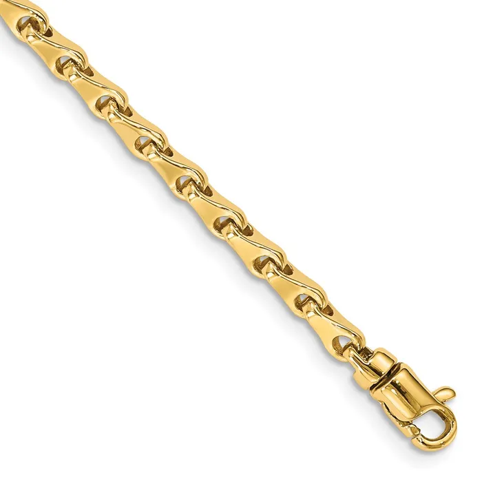 MDS Solid 14K Yellow Gold 24 inch 34mm Hand Polished Fancy Link with Lobster Clasp Chain Necklace Necklaces MDS Solid 14K Yellow Gold 24 inch 34mm Hand Polished Fancy Link with Lobster Clasp Chain Necklace Necklaces