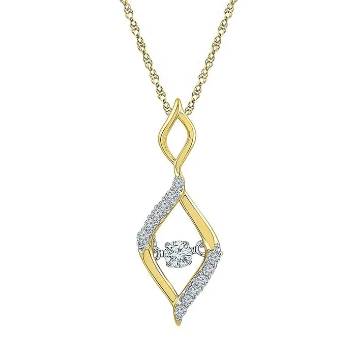 Necklaces 10kt Yellow Gold Round Diamond Moving Twinkle Oval Fashion Pendant 16 Cttw gndatlanta Necklaces 10kt Yellow Gold Round Diamond Moving Twinkle Oval Fashion Pendant 16 Cttw gndatlanta