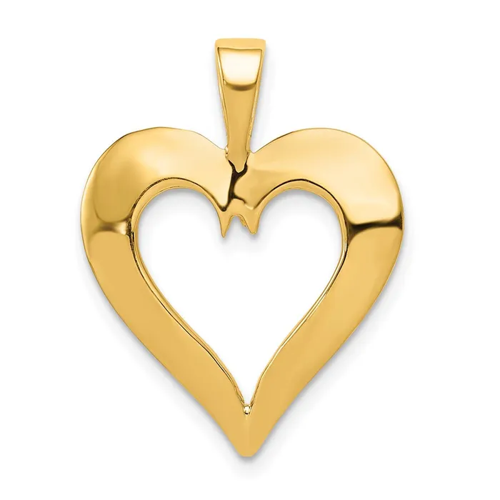 Necklaces 14k Yellow Gold Polished Heart Pendant Goldia