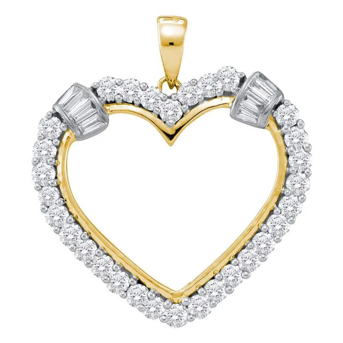 Necklaces gndatlanta 1 CTDiamond HEART PENDANT