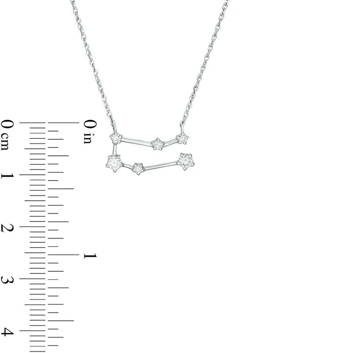 Necklaces Goldia 02 CT TW Natural Diamond Gemini Constellation Necklace in Sterling Silver Necklaces Goldia 02 CT TW Natural Diamond Gemini Constellation Necklace in Sterling Silver