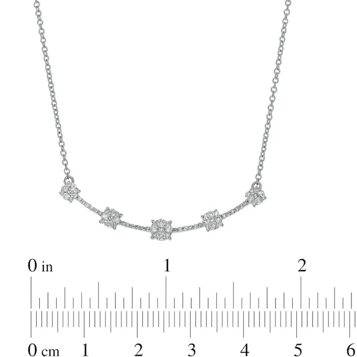 Necklaces Goldia 038 CT TW Natural Diamond Station Curved Bar Necklace in 10K White Gold 17 Necklaces Goldia 038 CT TW Natural Diamond Station Curved Bar Necklace in 10K White Gold 17
