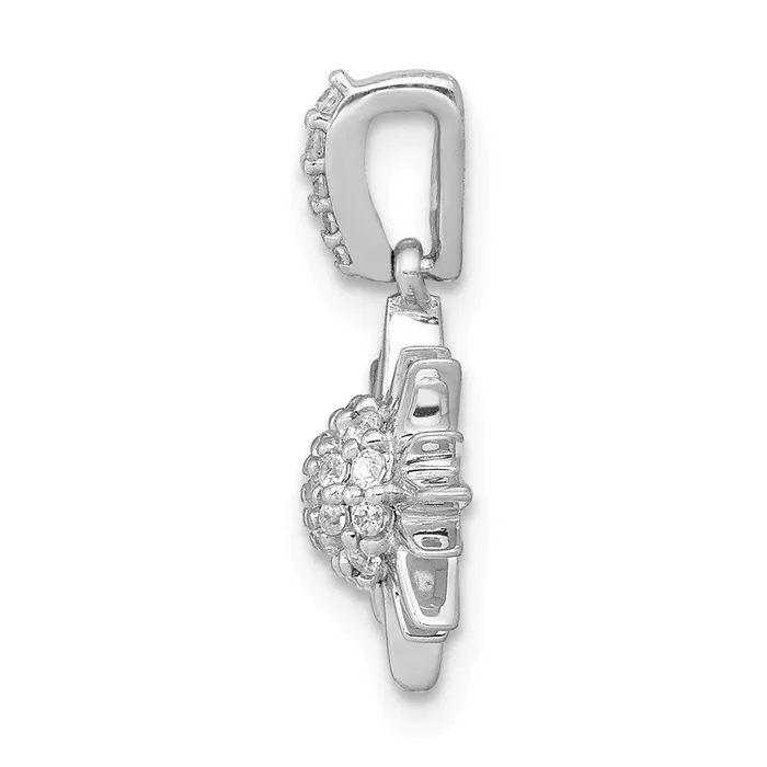 Necklaces Goldia 14k White Gold 110ct Real Diamond Fancy Sun Pendant