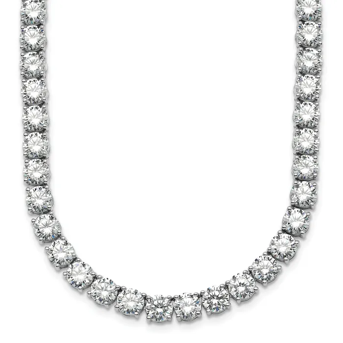 Necklaces Goldia 14k White Gold 56 14 Ct Lab Grown Diamond VSSI G Round 18 inch Straight Tennis Necklace Necklaces Goldia 14k White Gold 56 14 Ct Lab Grown Diamond VSSI G Round 18 inch Straight Tennis Necklace