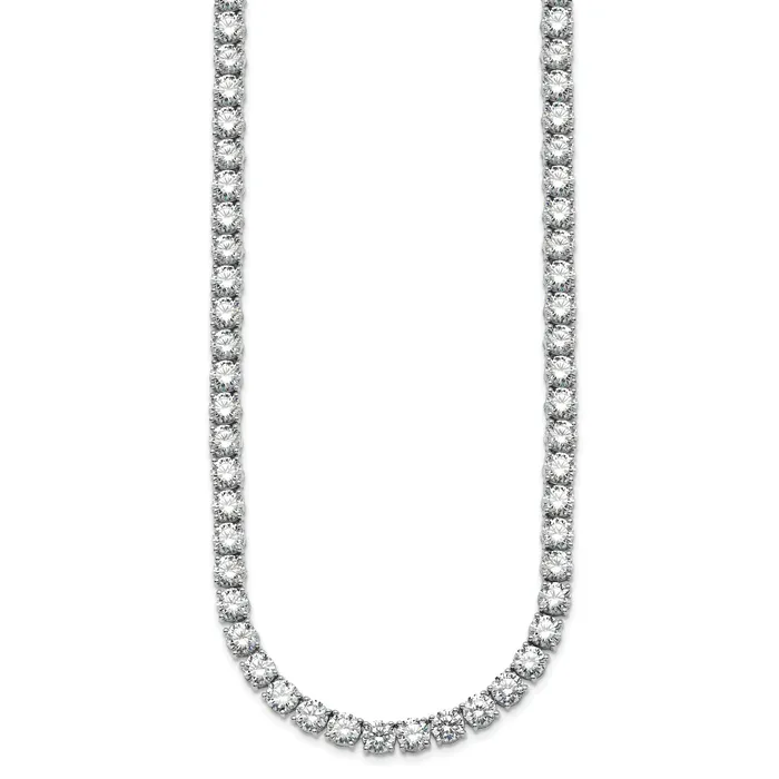 Necklaces Goldia 14k White Gold 56 14 Ct Lab Grown Diamond VSSI G Round 18 inch Straight Tennis Necklace