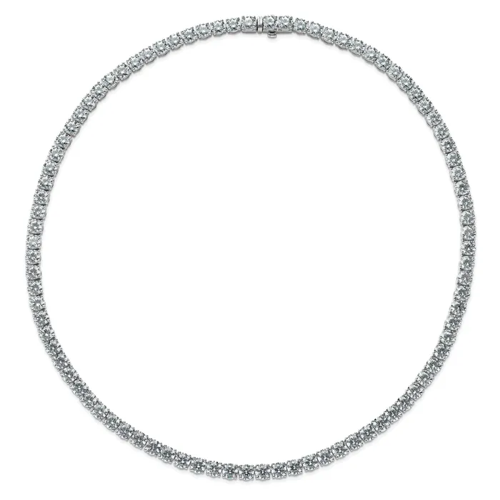 Necklaces Goldia 14k White Gold 56 14 Ct Lab Grown Diamond VSSI G Round 18 inch Straight Tennis Necklace